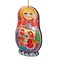 Designocracy Set of 2 Matreshka Doll on a Christmas Night Wooden Ornaments 5.5"
